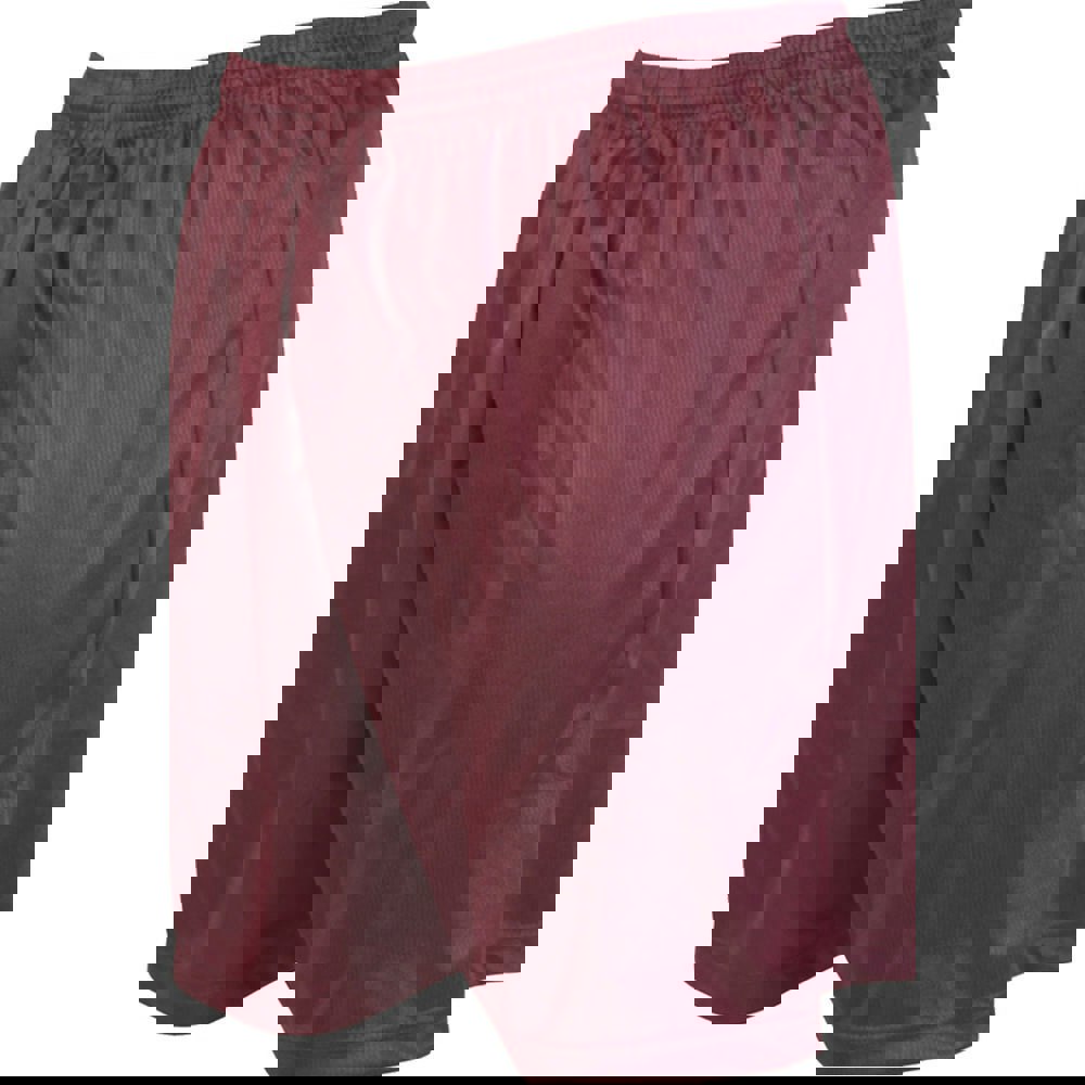 XS - MAROON Junior Sports Micro Stripe Training Shorts Bottoms - Unisex Football