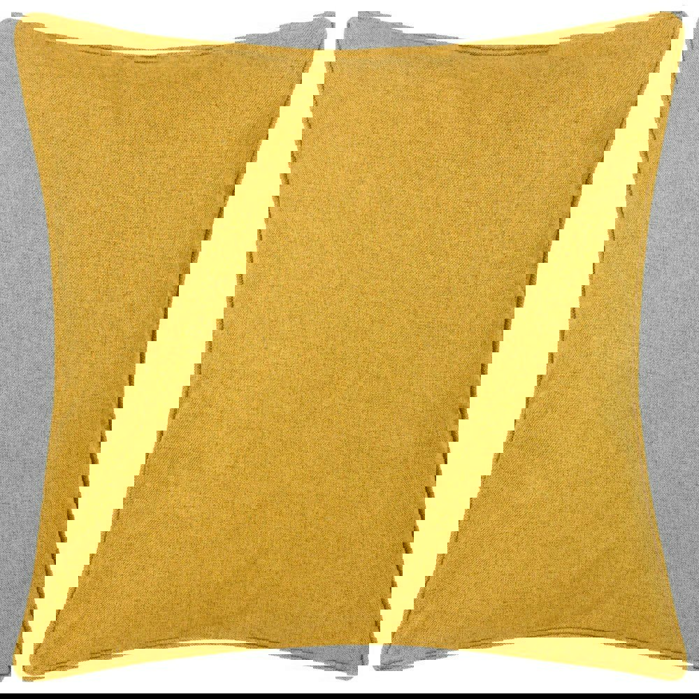 Furn Dawn Piping Detail Textured Cushion Cover - Mustard