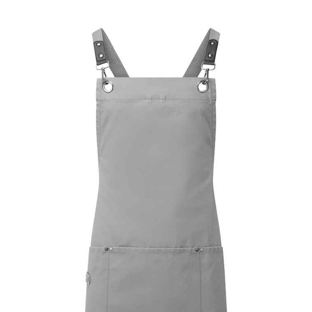 Premier Cross Back Clip Bib Apron - Dark Grey