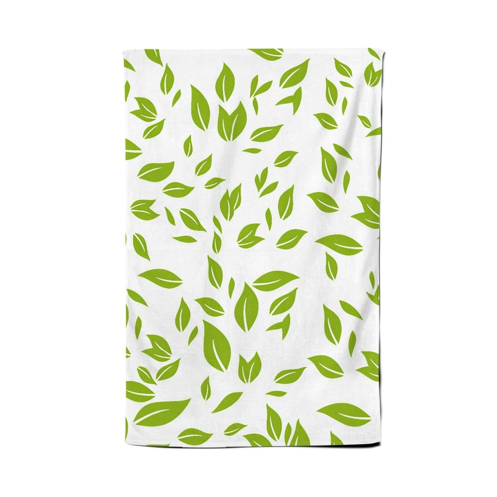 Warren Reed Green Leaves Tea Towel