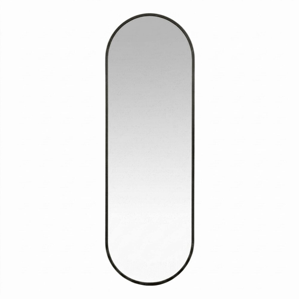 Downton Interiors Black Oval Over Door Metal Mirror 120cm