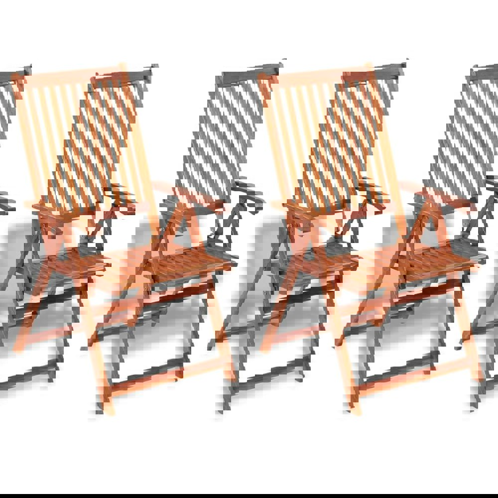Berkfield Folding Garden Chairs 2 pcs Solid Acacia Wood Brown