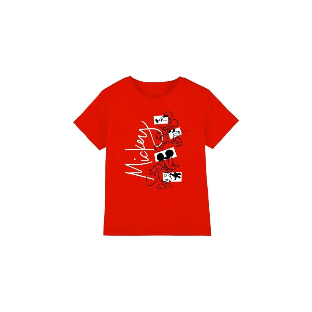 Disney Childrens/Kids Mickey Mouse Geometric Shapes T-Shirt - Red