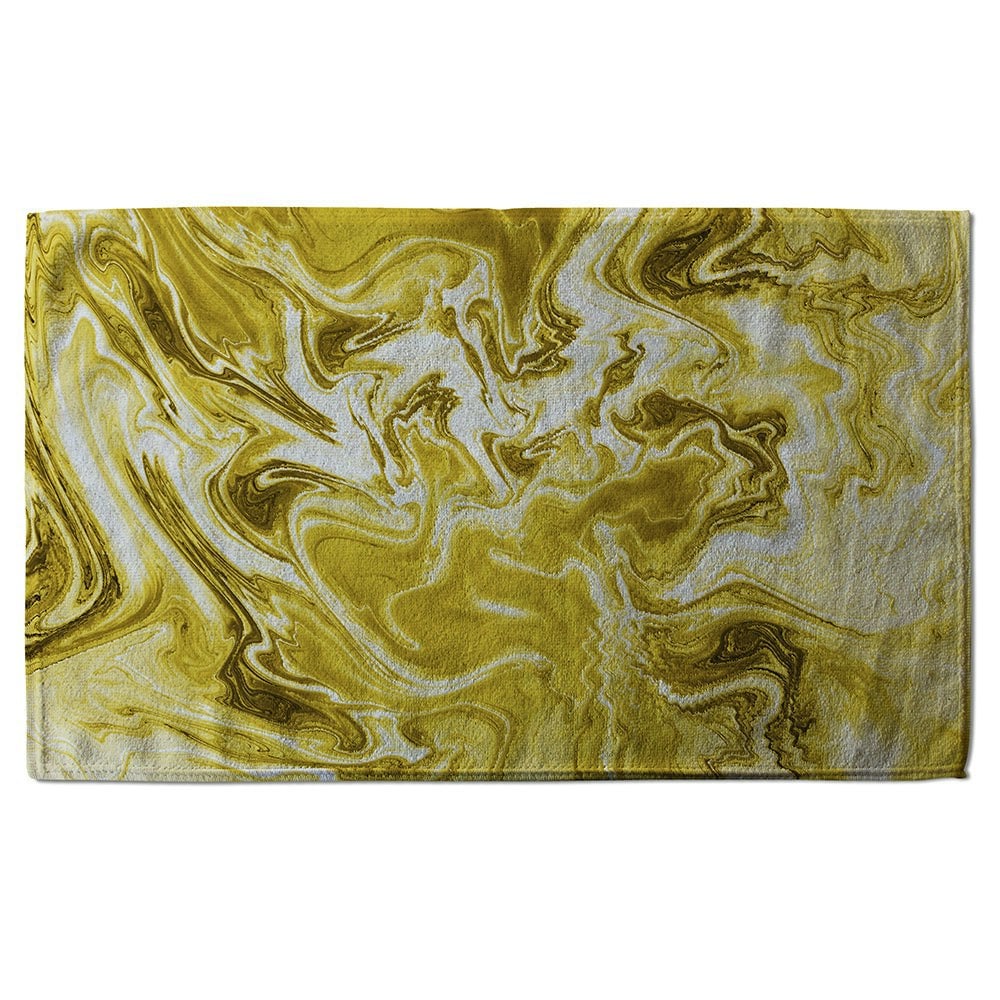 Benjamin Tate Design Golden Swirled Marble (Bath Towel)