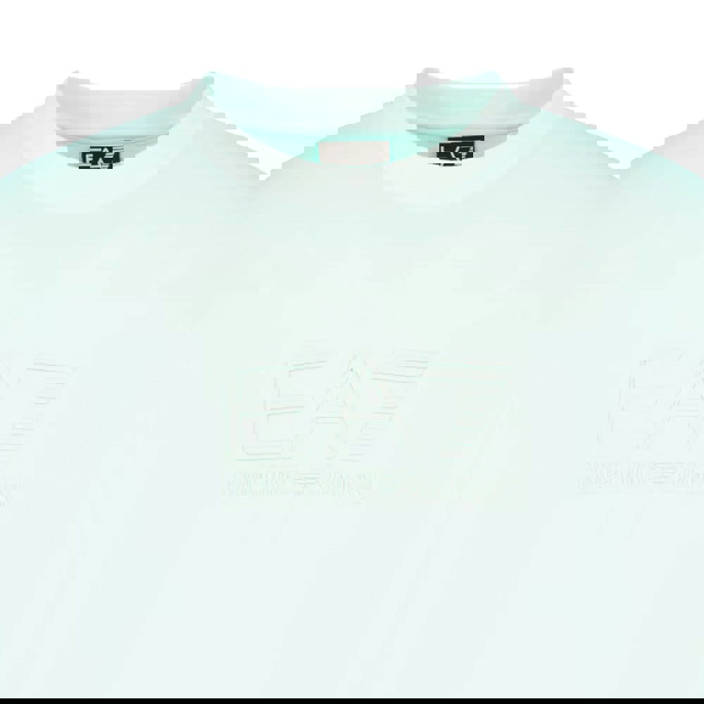 Emporio Armani EA7 EA7 Emporio Armani Visibility 7 Lines Sweatshirt Pale Blue Mint