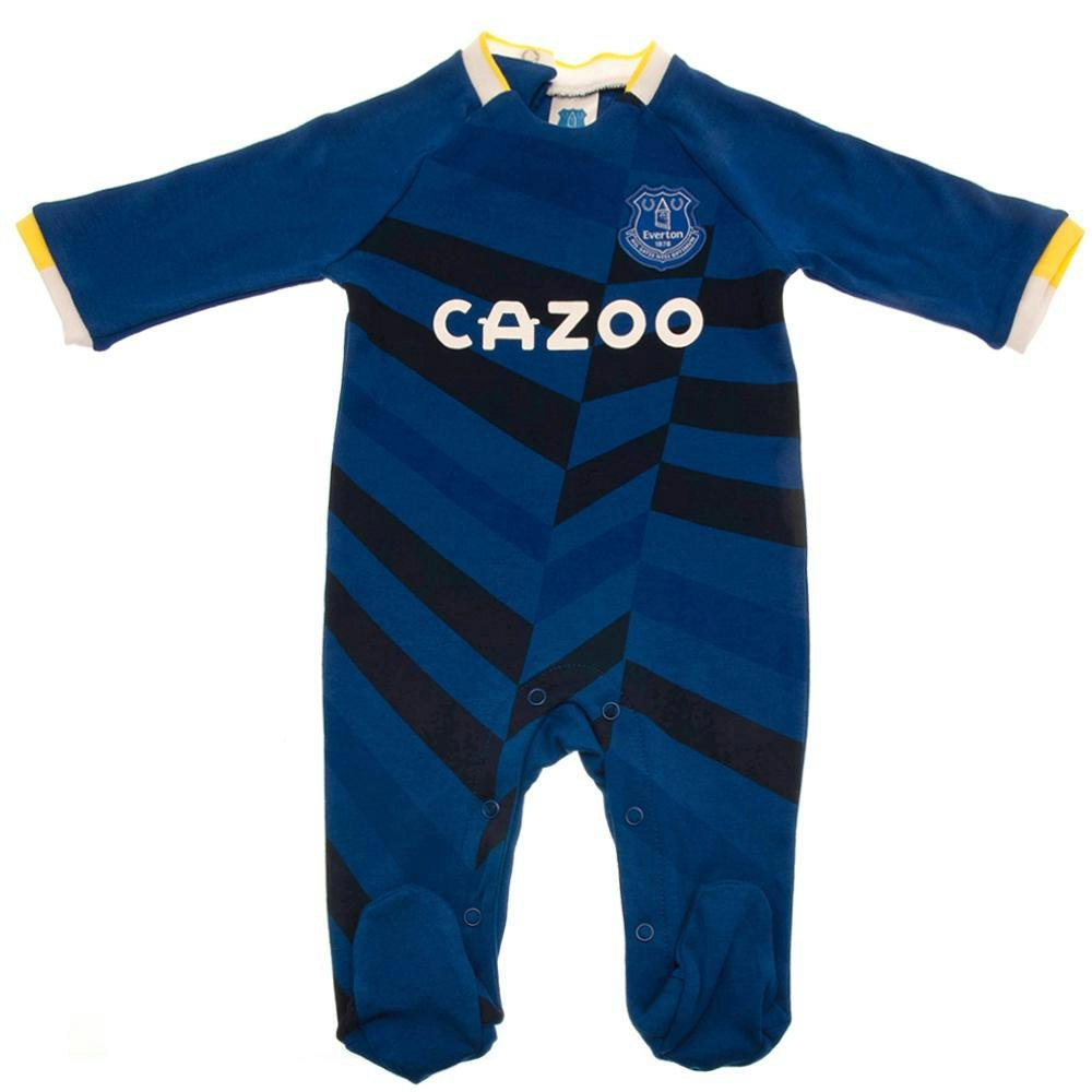Everton FC Baby Crest Sleepsuit - Royal Blue/White - Royal Blue/White - 6-9 Months