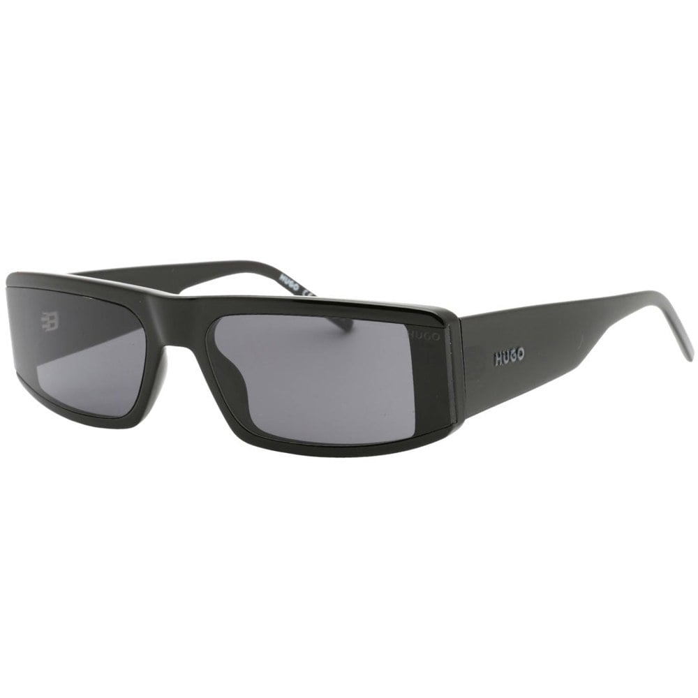 Hugo Boss Grey Rectangular Lens Black Sunglasses