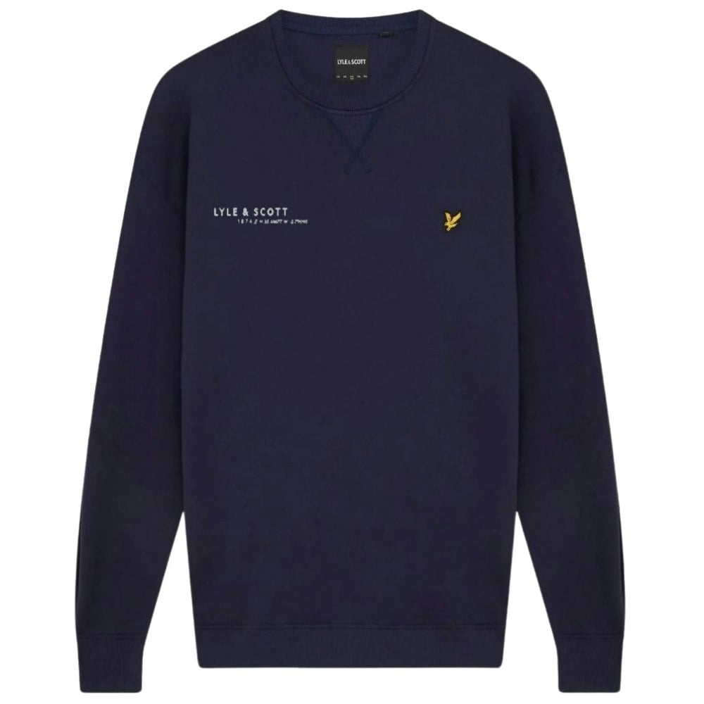 Lyle & Scott Co-Ordinate Print Logo Navy Blue Sweatshirt M