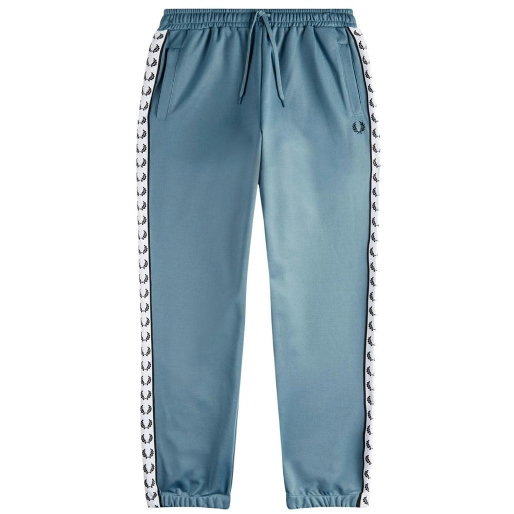 Fred Perry Branded Taped Ash Blue Track Pants