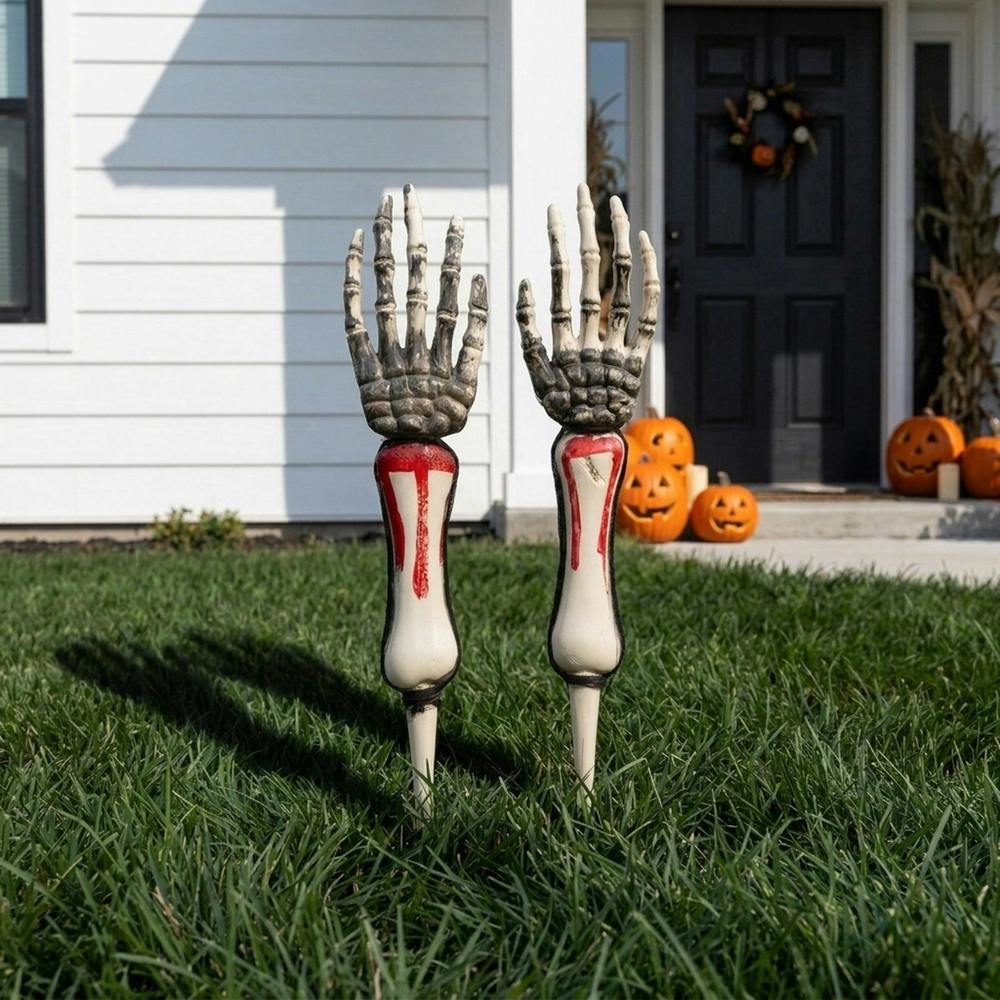 Garden Greatness Spooky Skeleton Hand Stakes