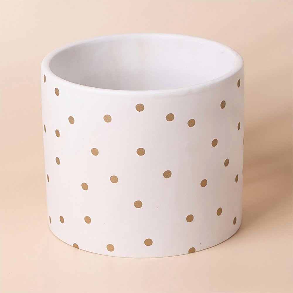 Leaf Gold Dot Planter Plant Pot 18 x 18 x 15cm