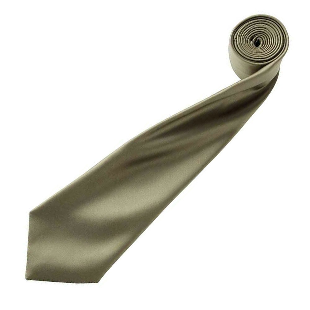 Premier Mens Plain Satin Tie (Narrow Blade) - Sage