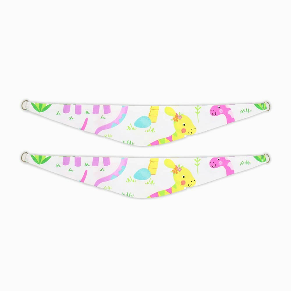 Daisy Dinosaur Curtain Tiebacks - Happy Linen Company