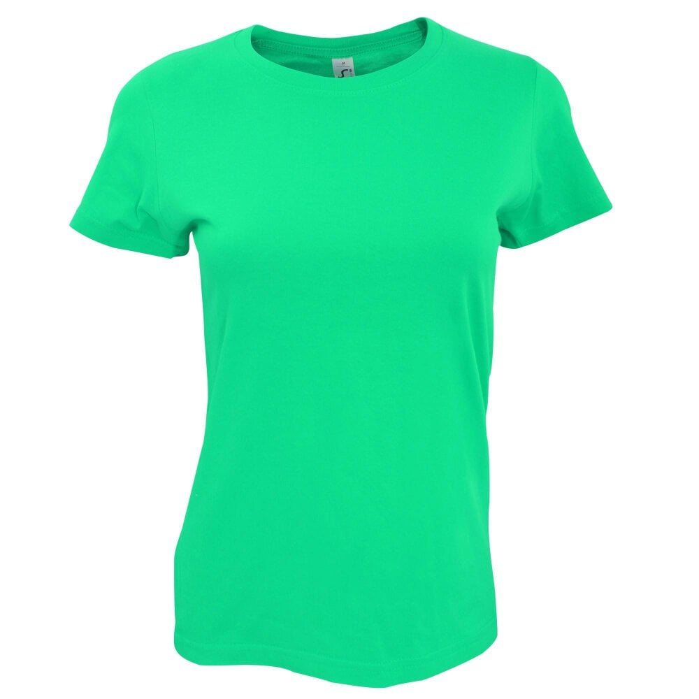 SOLS Womens/Ladies Imperial Short-Sleeved T-Shirt - Emerald - Emerald - 100% Ringspun Semi-Combed Cotton