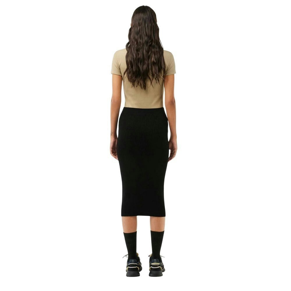Lacoste Womens/Ladies Knitted Seamless Pencil Skirt - Black