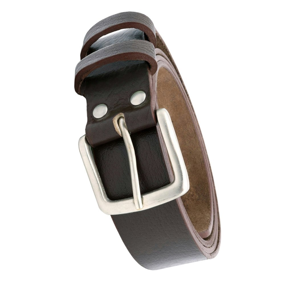 Duke Mens D555 Liam Leather Square Buckle Belt - Brown