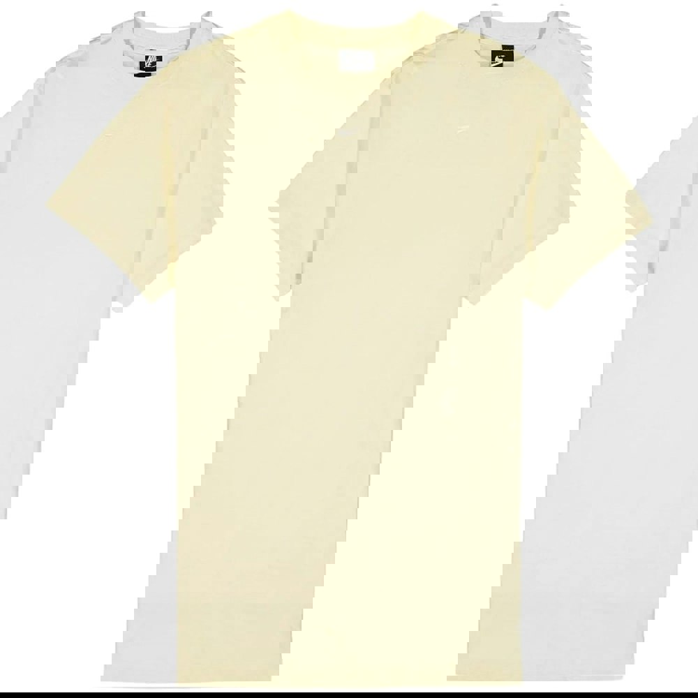 Nike Swoosh Logo Loose Fit Cream T-Shirt XS