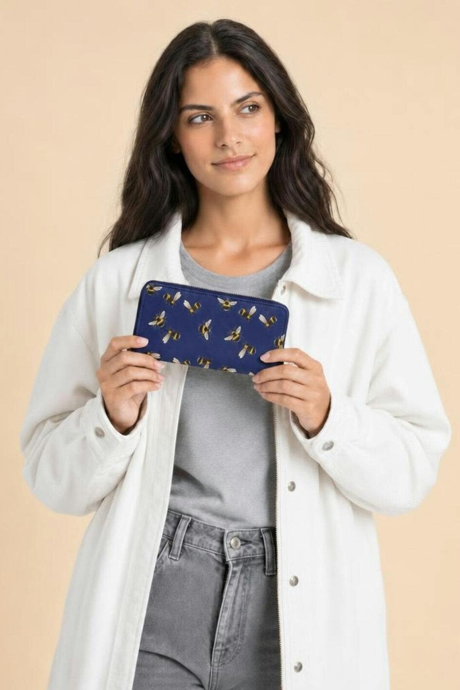 SVNX Bee Print Wallet in Blue