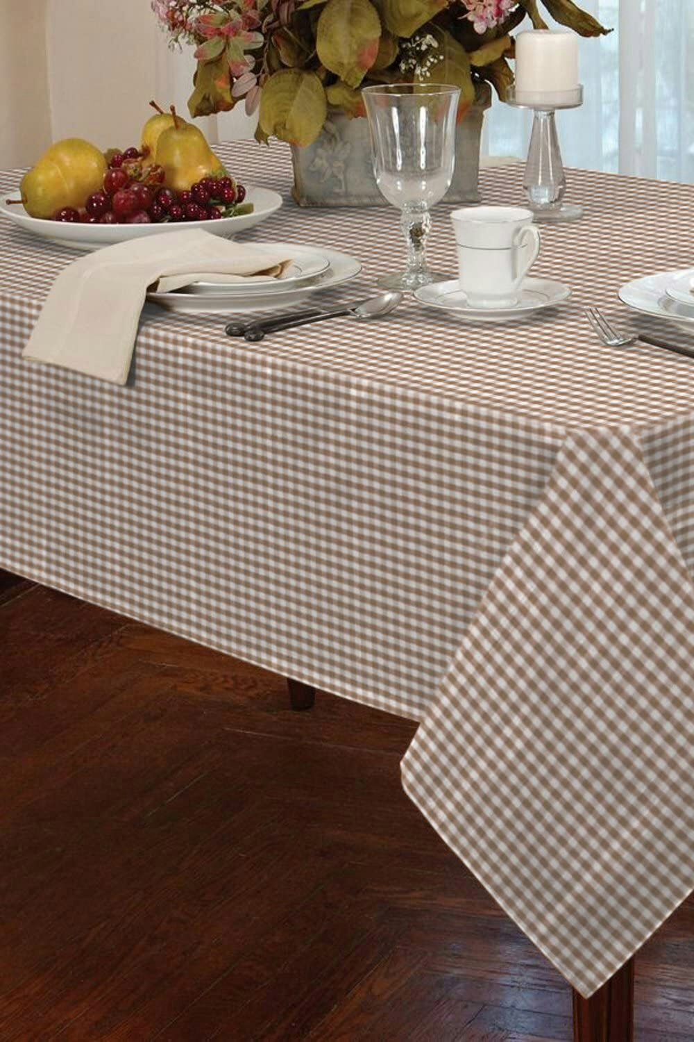 Alan Symonds Gingham Check Table Cloth - Beige