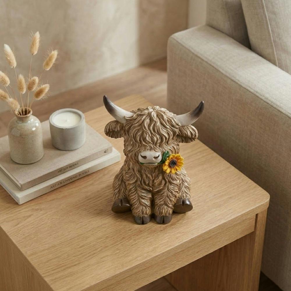 Garden Greatness Floral Highland Cow Ornament