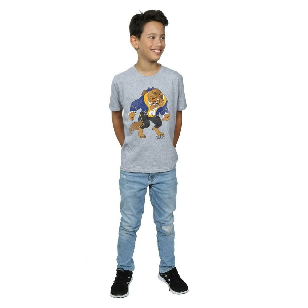 Disney Boys Beauty And The Beast Classic Beast T-Shirt - Sports Grey