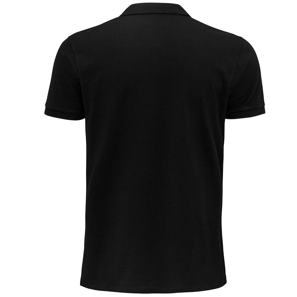 SOLS Mens Planet Pique Organic Polo Shirt - Black