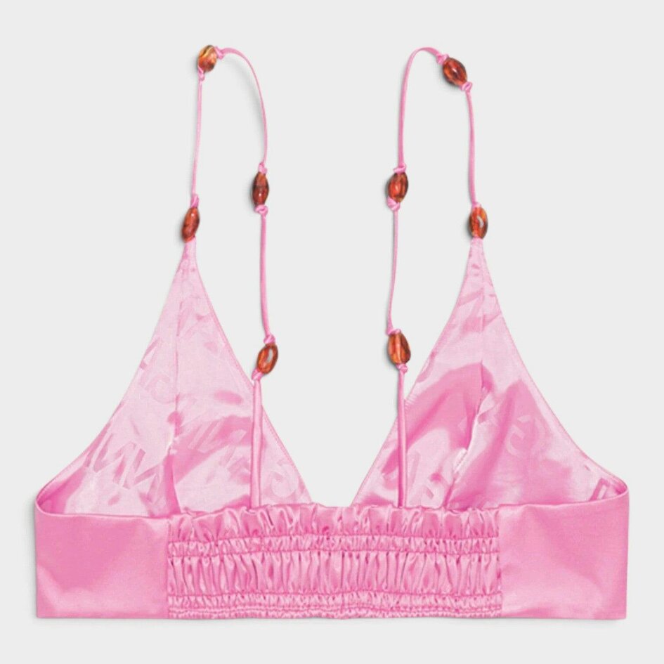 GANNI Double Satin Top Wild Orchid