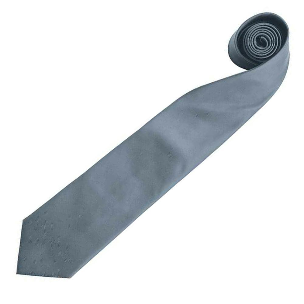 Premier Mens “Colours” Plain Fashion / Business Tie - Grey