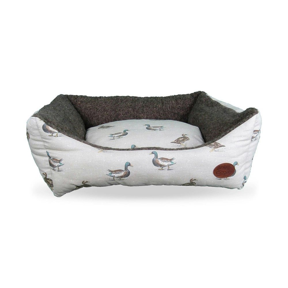 Snug and Cosy Pets Beige Duck Print Bed