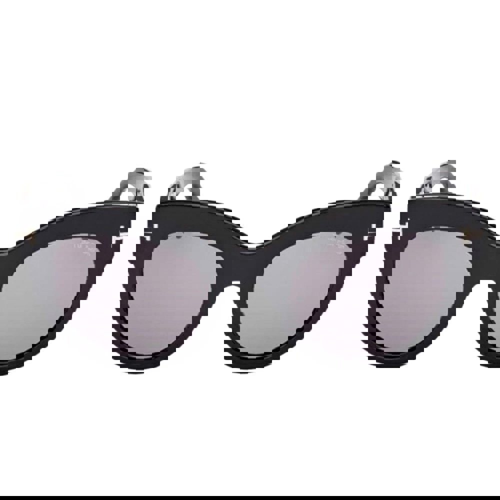 Tom Ford Smoke Mirror Lens Shiny Black Thick Framed Sunglasses One Size