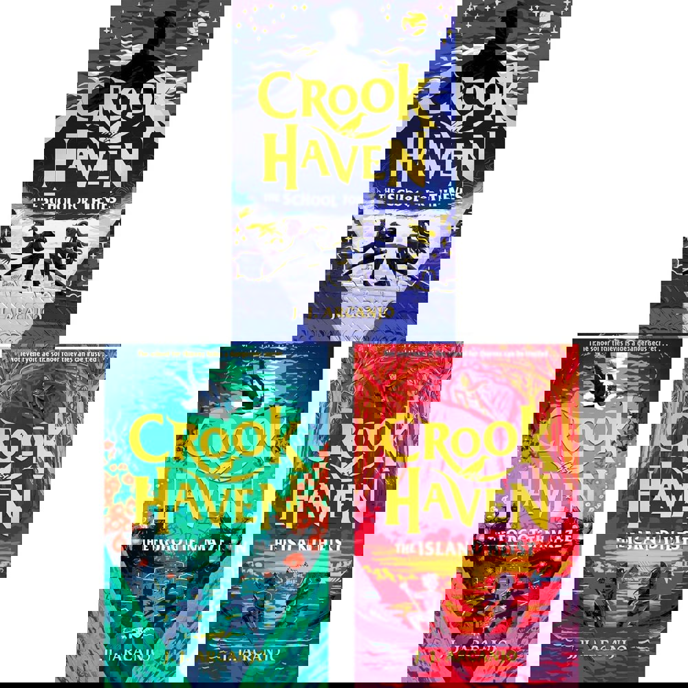Crookhaven Series by J.J. Arcanjo: The School for Thieves, The Forgotten Maze, The Island Heist