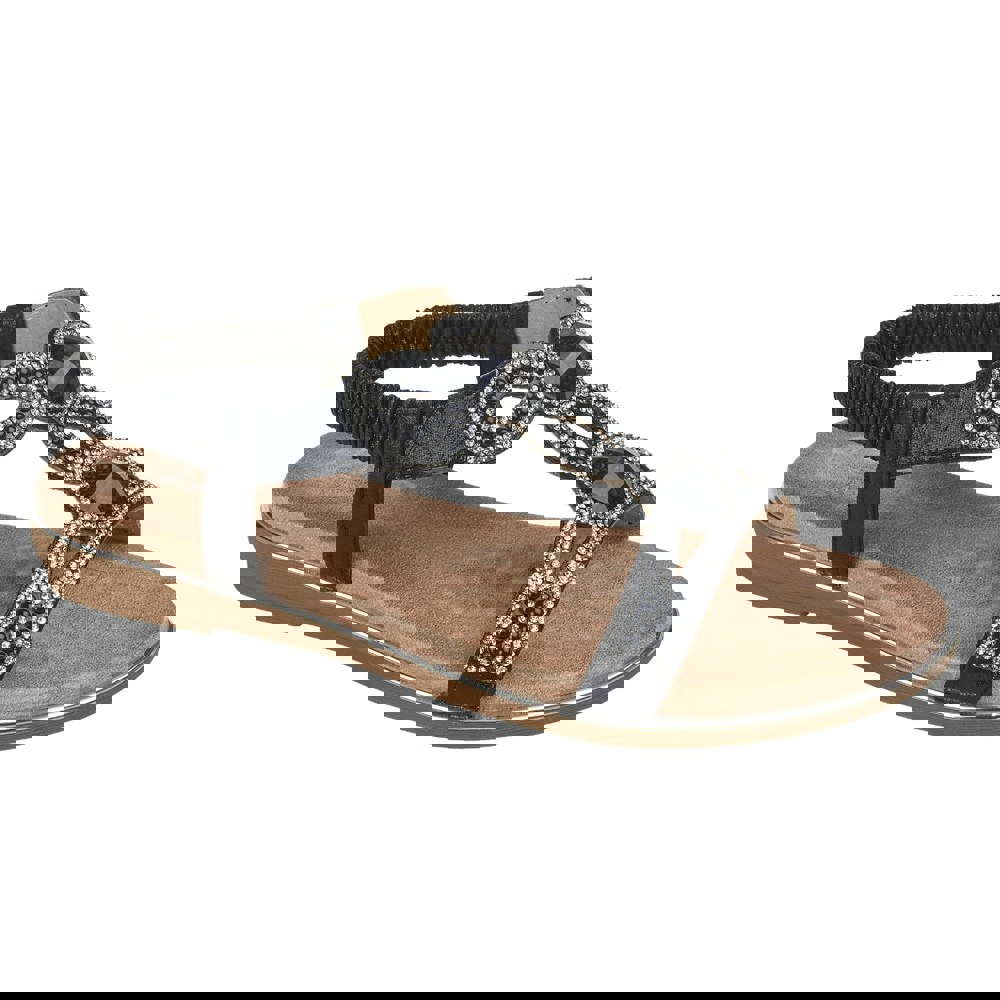 Cipriata Women's Desia Jewelled Sandals - Black/Brown