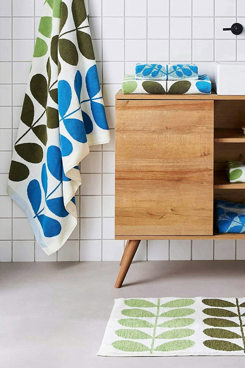 Orla Kiely Trio Stem Riviera Cotton Towels