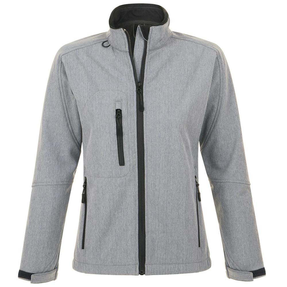 SOLS Womens/Ladies Roxy Soft Shell Jacket (Breathable, Windproof And Water Resistant) - Grey Marl - Grey Marl - 96% Polyester/4% Elastane