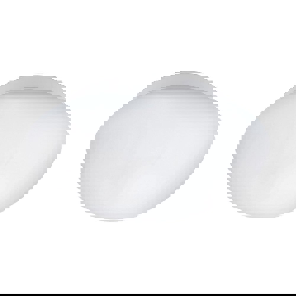 Wall Flush Ceiling Light Colour White Shade White Glass Opal Matt Bulb E27 1x60W Loops