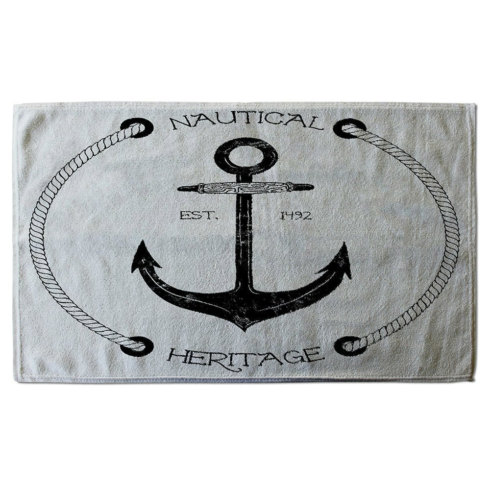 Benjamin Tate Design Nautical Anchor (Bath Towel)