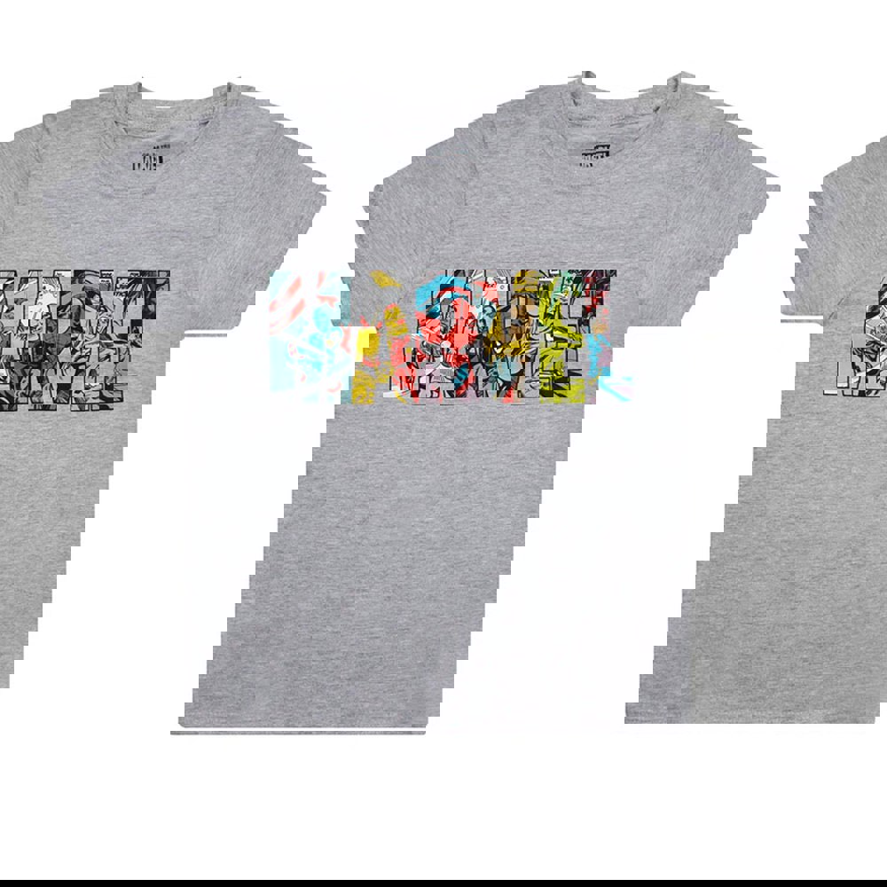 Marvel Childrens Boys Characters Logo T-Shirt - Sports Grey