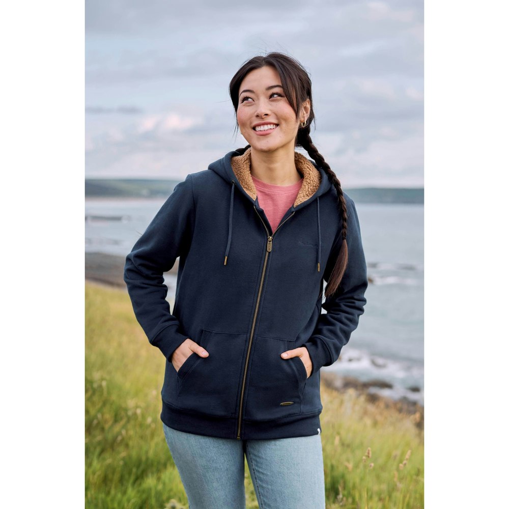 Animal Womens/Ladies Zuri Organic Hoodie - Navy