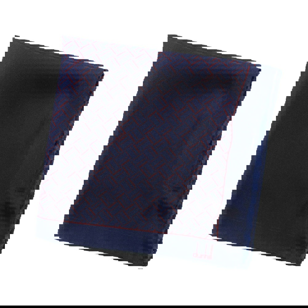 Dunhill mulberry silk pocket square Luxurious silk with an abstract longtail pattern