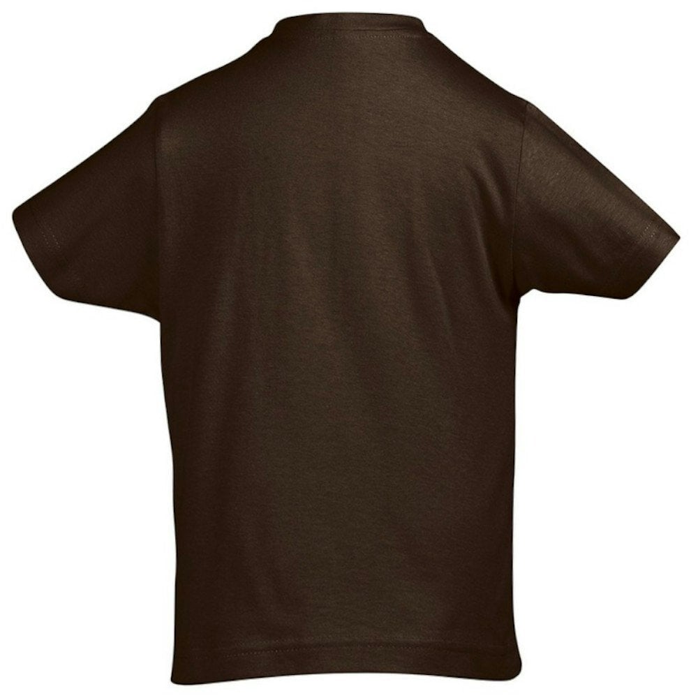 SOLS Kids Unisex Imperial Heavy Cotton Short Sleeve T-Shirt - Chocolate