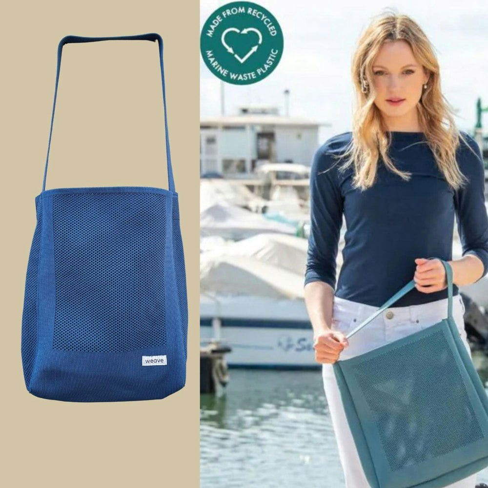 Earth Squared Weave XL Tote Shoulder Bag – Made from Ocean Plastic Waste