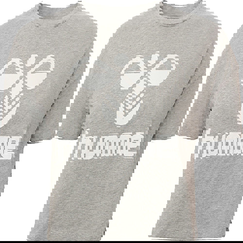 Hummer Hummel Womens Classic Chevron Crop T-Shirt in Grey