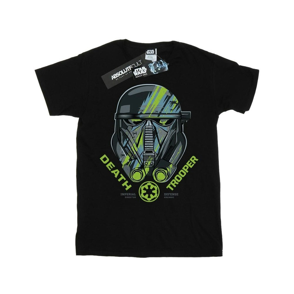 Star Wars Mens Rogue One Death Trooper Helmet T-Shirt - Black