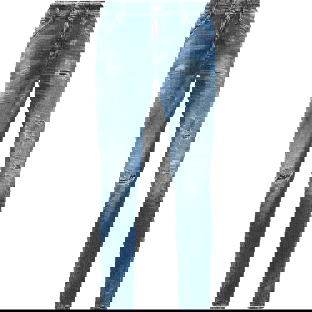 Dsquared2 Sexy Twist Jean Blue Reinforced Ripped Jeans W34 / 32L