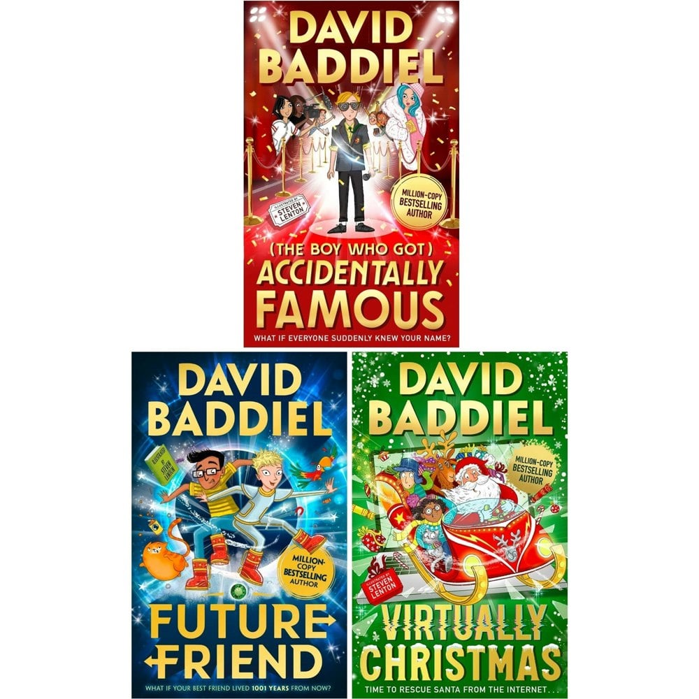 David Baddiel 3 Books Collection Set (Virtually Christmas, Accidentaly Famous, Future Friend)