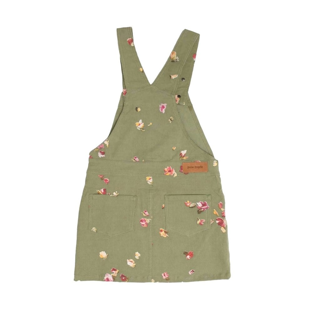 Palm Angels Girls All-Over Print Salopettes - Green