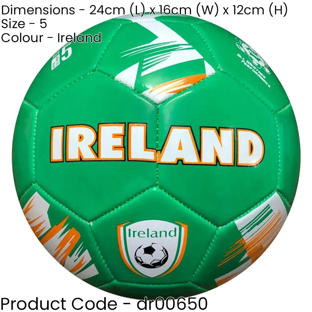 Size 5 IRELAND Football - All Weather 32 Panel 2mm PVC - Garden Park School