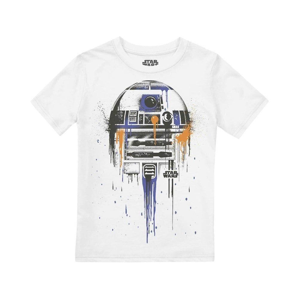 Star Wars Childrens/Kids R2-D2 Drips T-Shirt - White