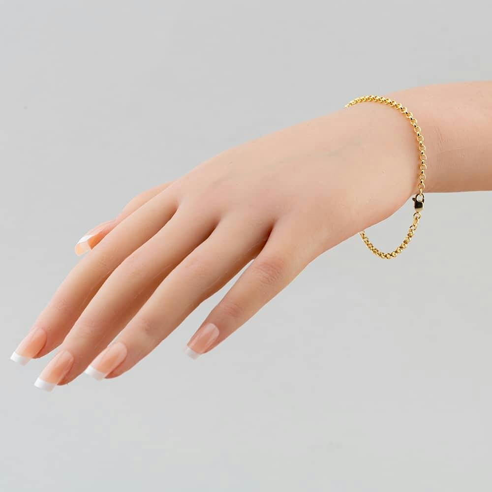 T. H. Baker 9ct Yellow Gold 7.5 Inch Mini Belcher Bracelet HRBP-270-9Y-7.5