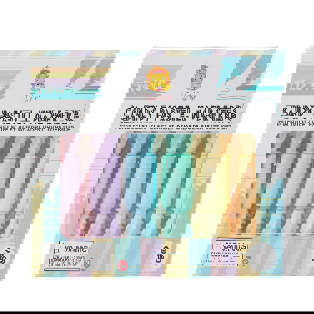 Tiger Tribe TR70131 Two-Tip Candy Pastel Markers